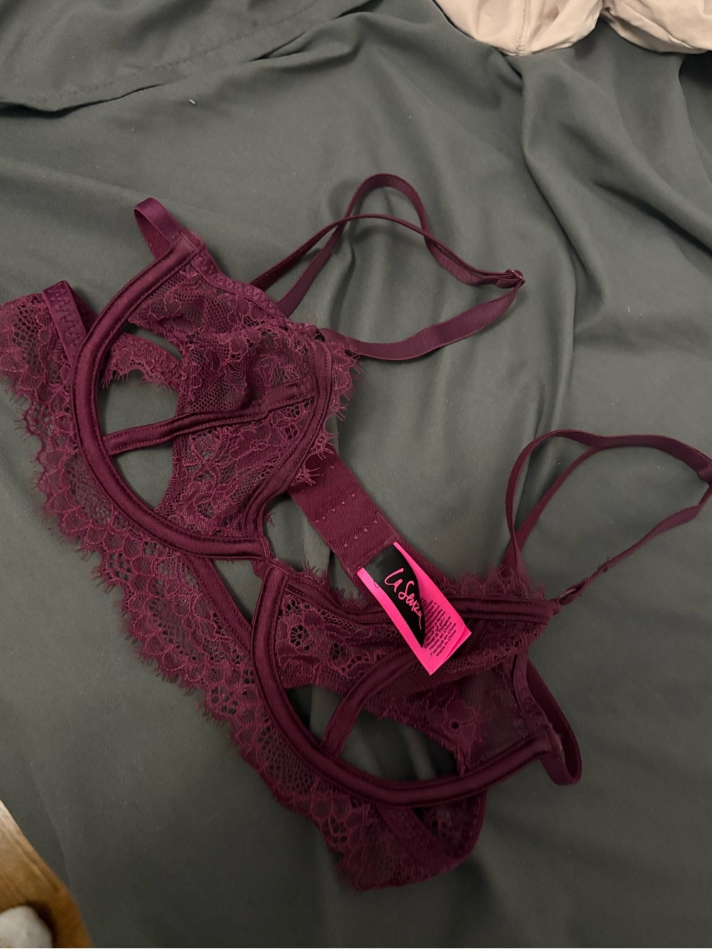 La Senza open cup lace bra XS
